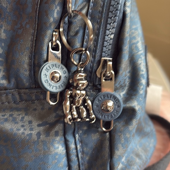 Kipling Navy Patterned Backpack - Picture 8 of 10